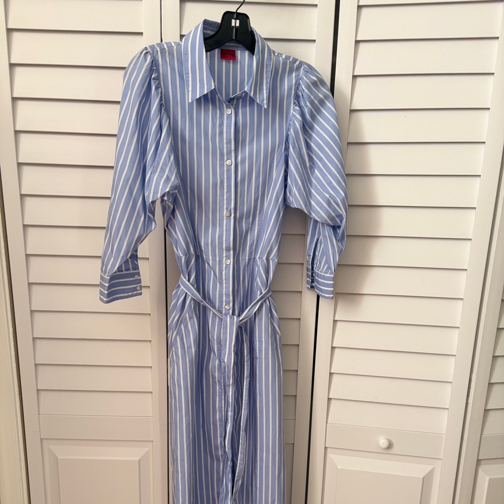 Hugo Boss cotton midi dress